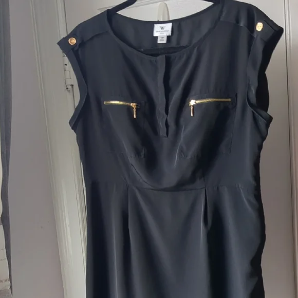 worthington gold dress Rose Gold Printed Maxi Dress with Criss Cross Back main image 1
